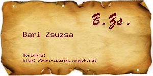 Bari Zsuzsa névjegykártya