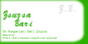 zsuzsa bari business card